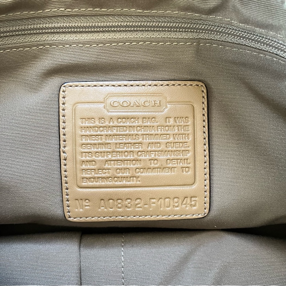 Vintage Coach Y2k Brown Monogram Rectangular Cros… - image 8